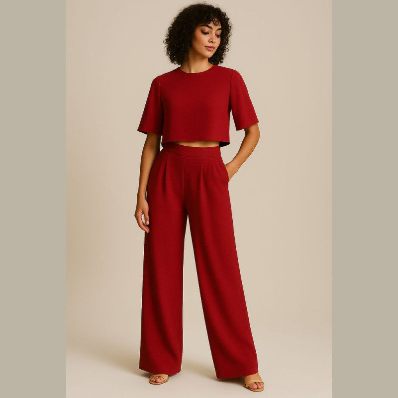 Georgette Crepe CARMIN Carmine